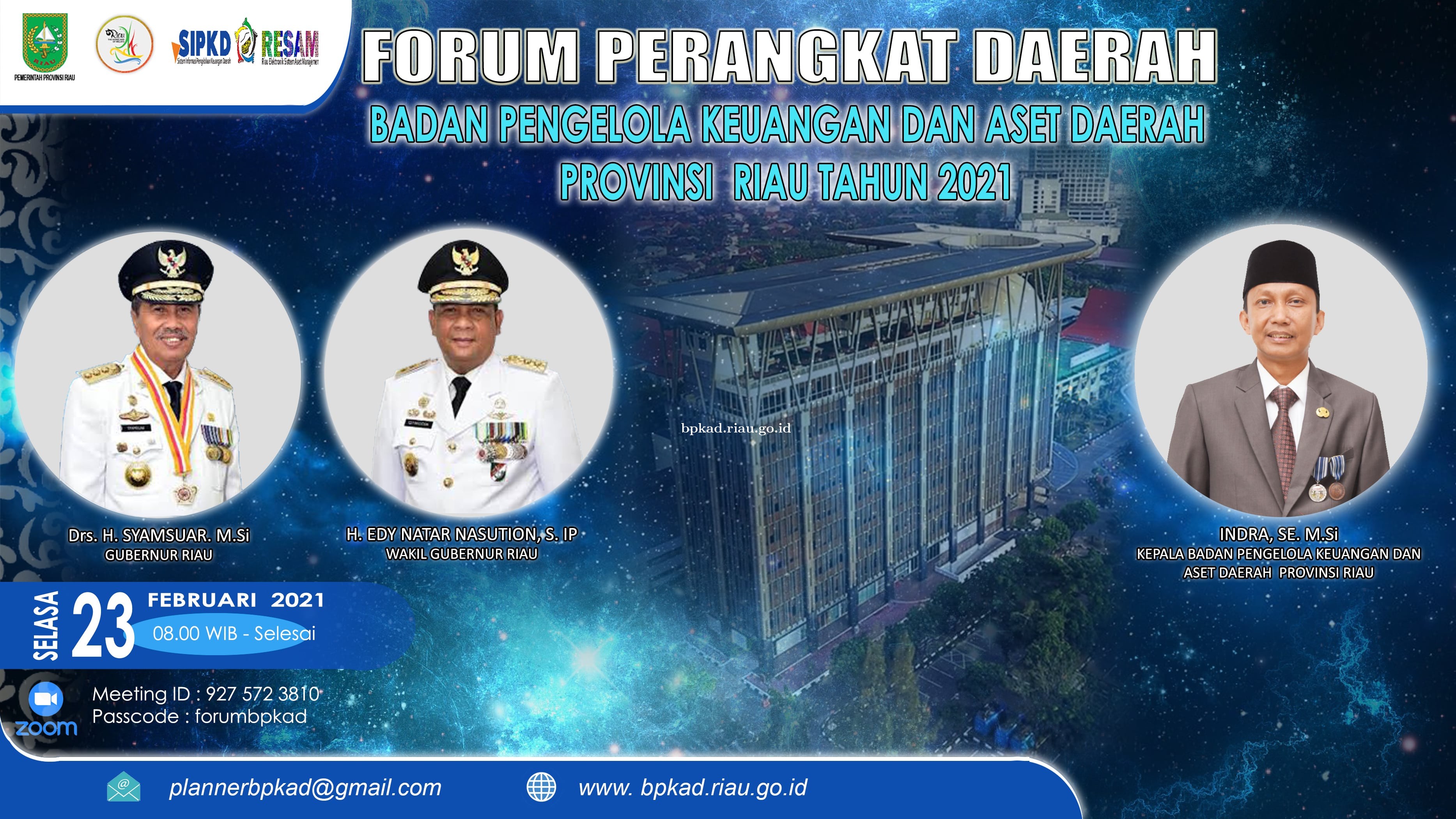 Forum Perangkat Daerah BPKAD Provinsi Riau 2021